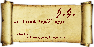 Jellinek Gyöngyi névjegykártya