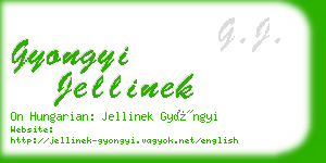 gyongyi jellinek business card